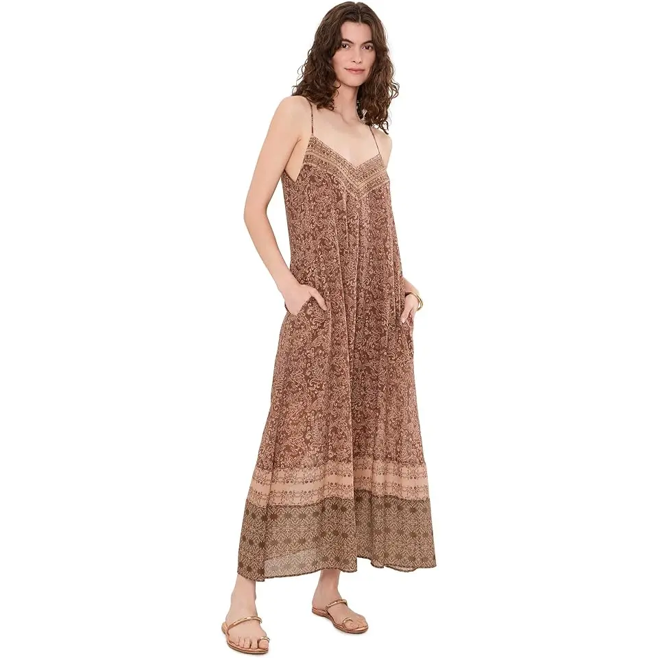 Coastal V-neck Maxi Dress