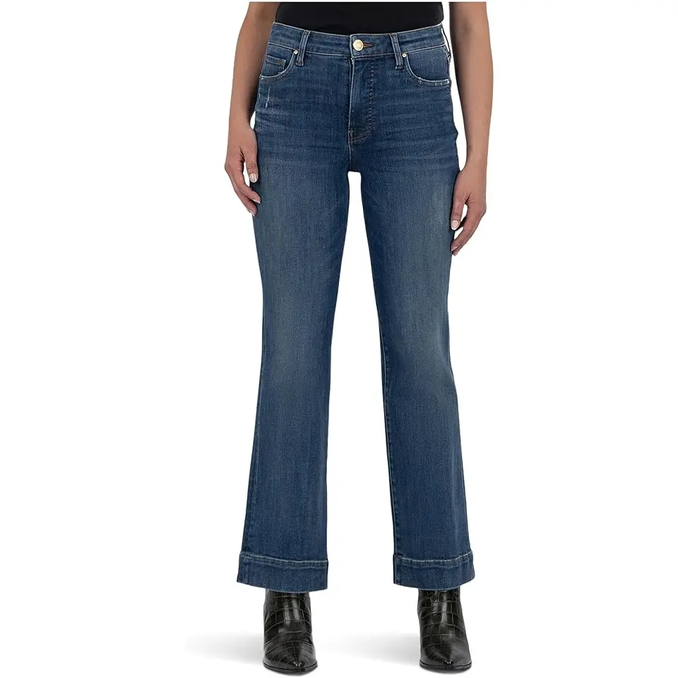 Kelsey High Rise Fab Ab Ankle Flare With Wide Hem