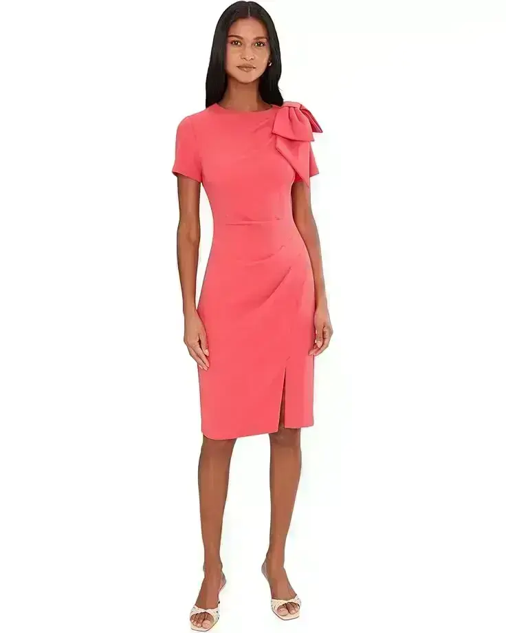 Women's Adrianna Papell Pleated Bow Midi Dress