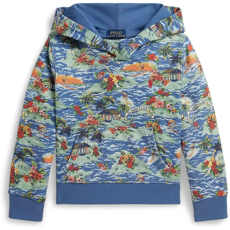 Tropical-Print French Terry Hoodie (Toddler/Little Kid)