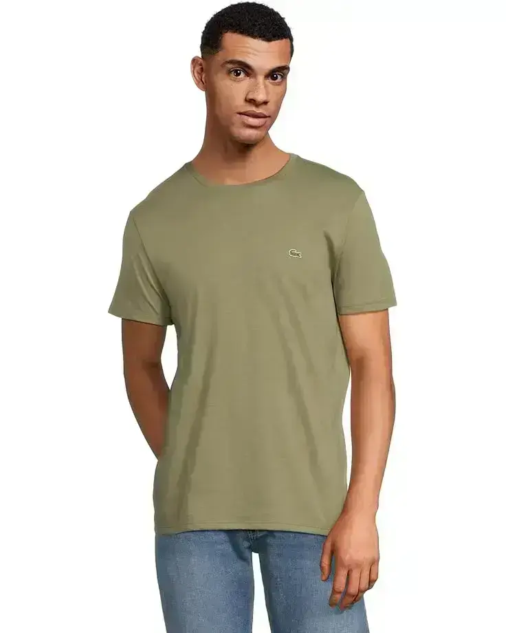 Men's Lacoste Monochrome Cotton Pima Jersey Crew Neck T-shirt
