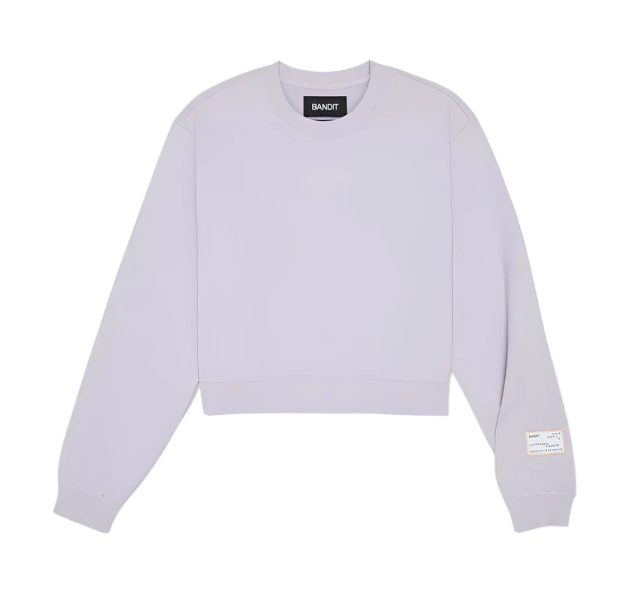 Cotton Fleece Cropped Crewneck