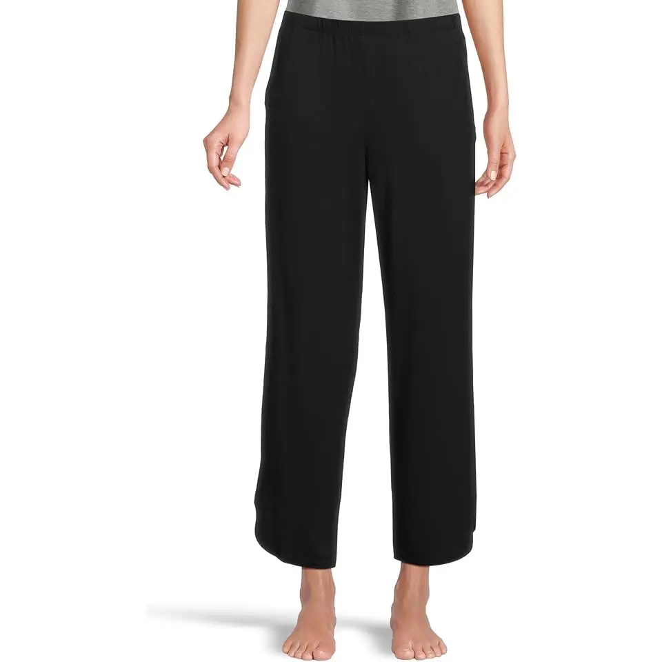 Ultra Soft Jersey Curved Hem Cropped Pant