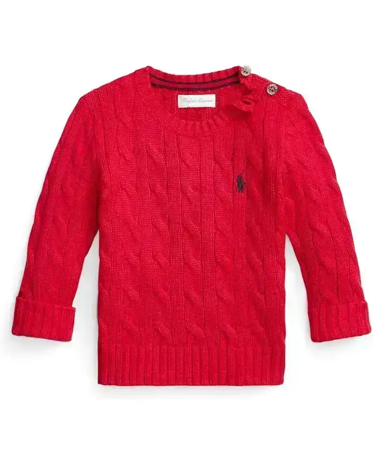 Polo Ralph Lauren Kids Cable-Knit Cotton Sweater (Infant)