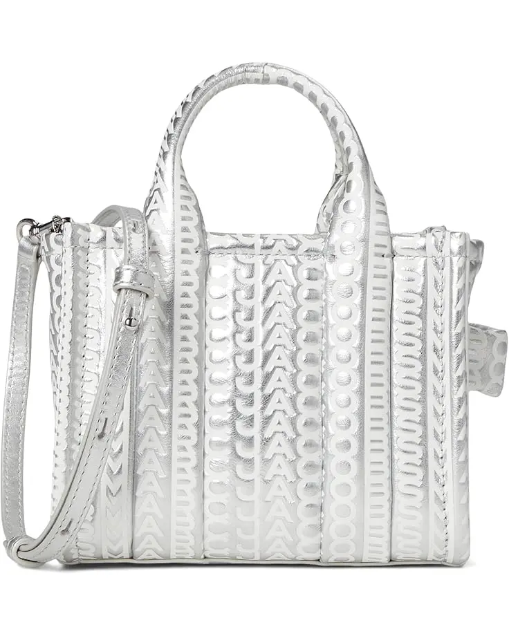 Women's Marc Jacobs The Monogram Metallic Leather Crossbody Tote Bag
