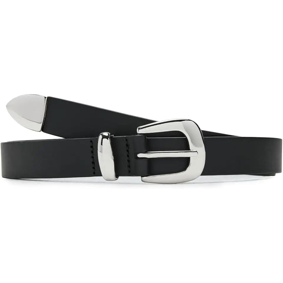 Skinny Leather Western Belt