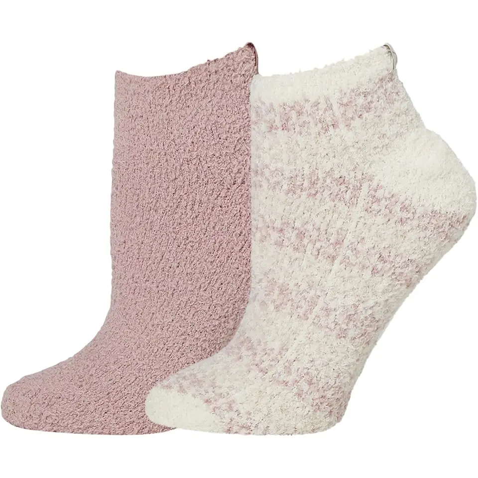 Cozychic ® Heathered Stripe Ankle Sock Set