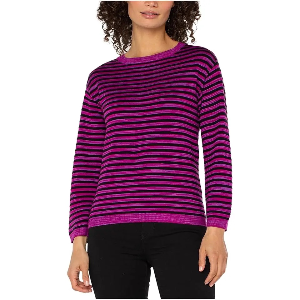 Long Sleeve Boxy Boat Neck Sweater