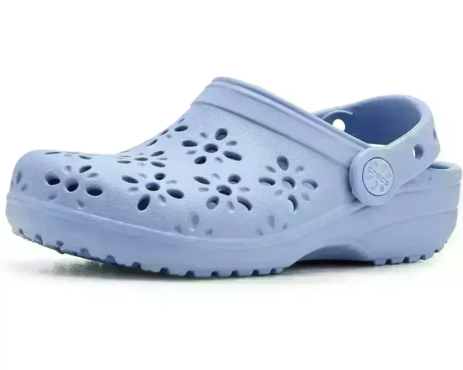 Crocs Kids Classic Clogs with Floral Cut Out Design (Little Kid/Big Kid)