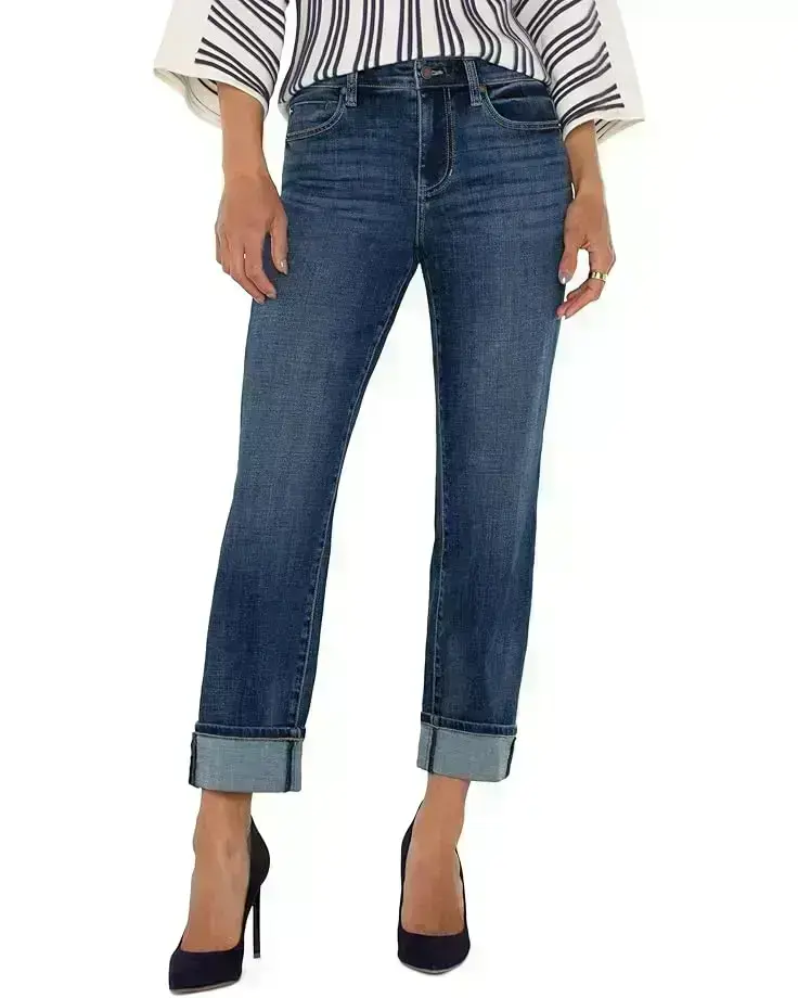 Petite Marley Girlfriend Cuffed Jeans