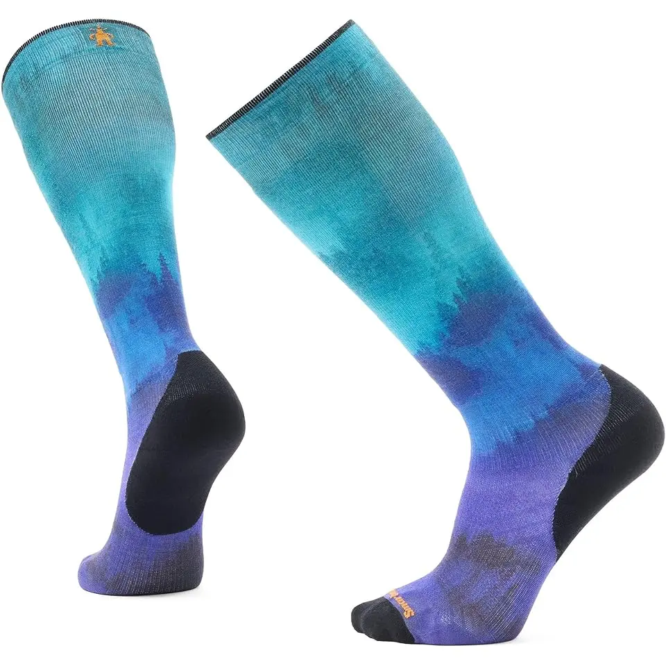 Ski Targeted Cushion Compression Print Over The Calf Socks