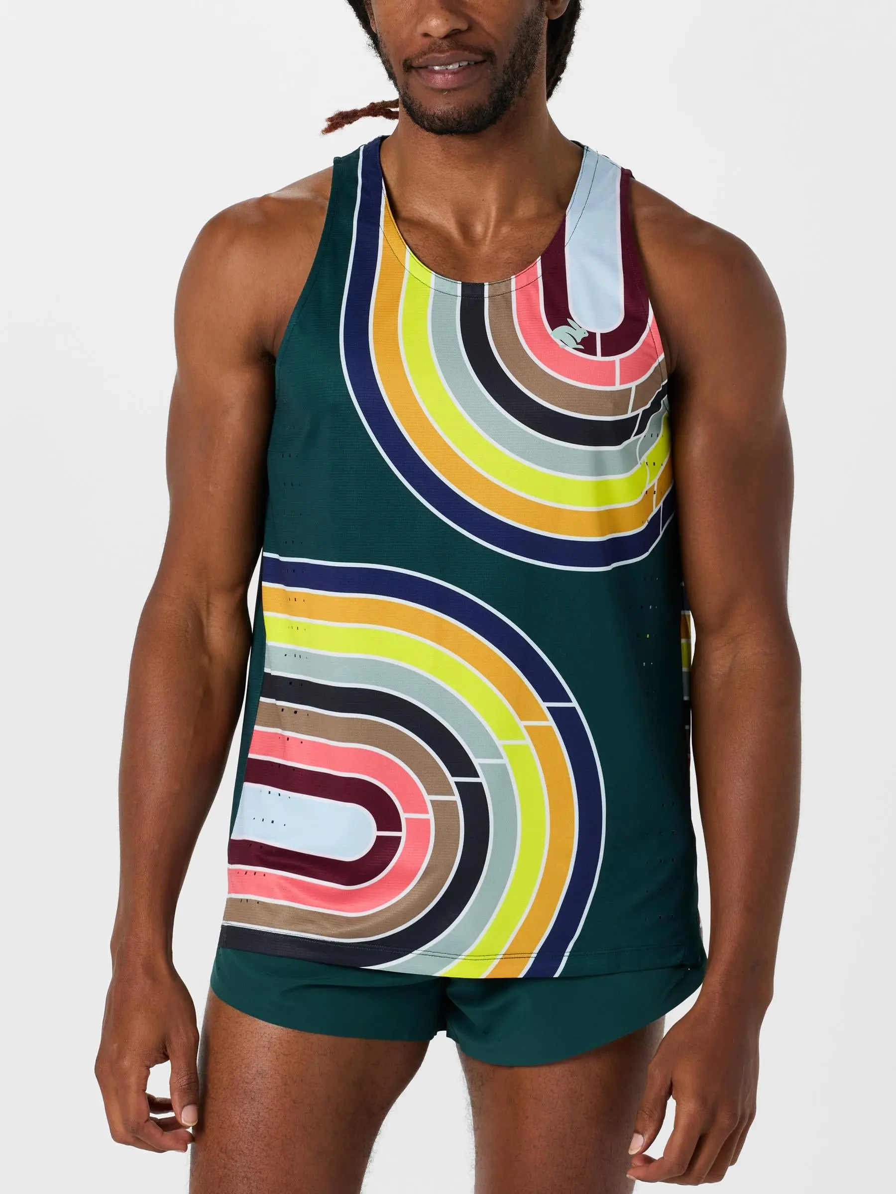 rabbit Men's Race Pace Dark Sea Track Tank