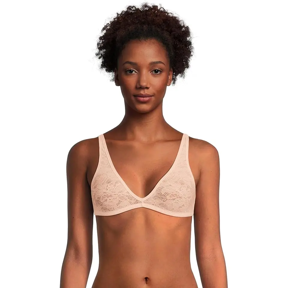 Soft Stretch Recycled Lace Plung Bralette
