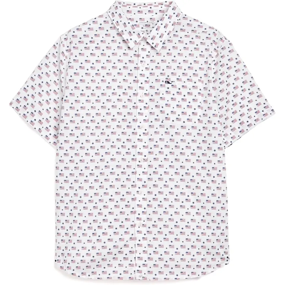 Printed Cotton Short Sleeve Shirt (Toddler/Little Kid/Big Kid)