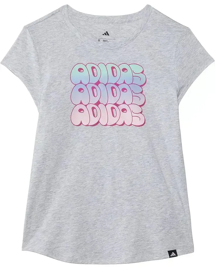 adidas Kids Cap Sleeve Heather Tee (Big Kid)