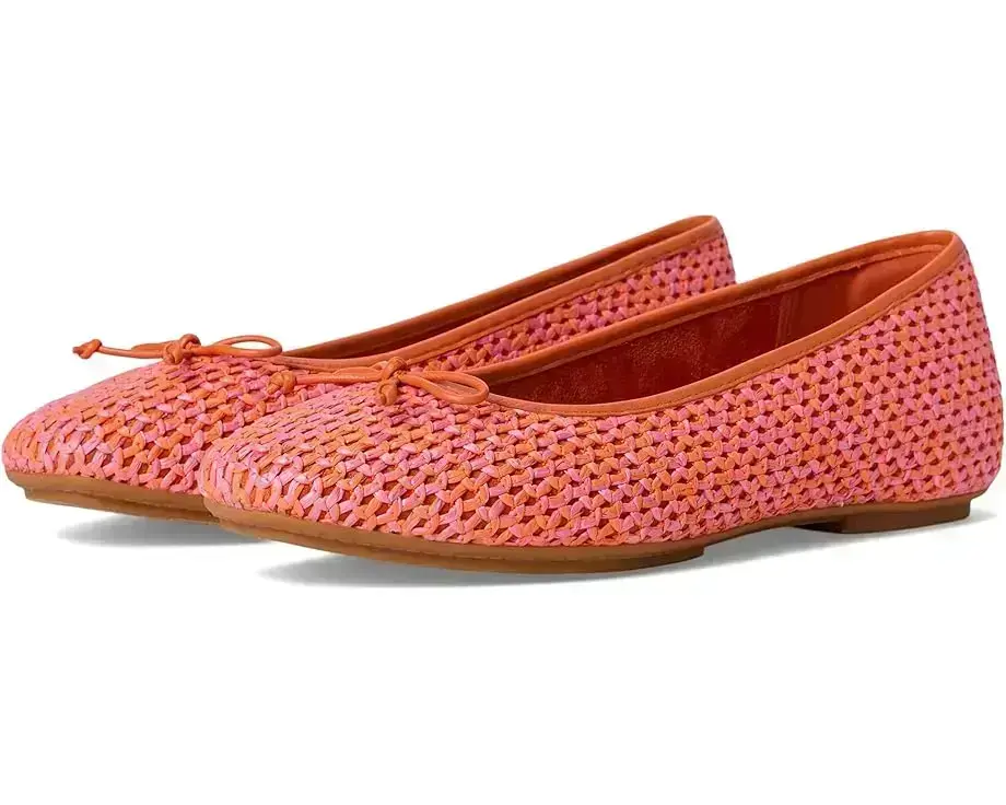 Delicato Bow Woven Ballet Flats