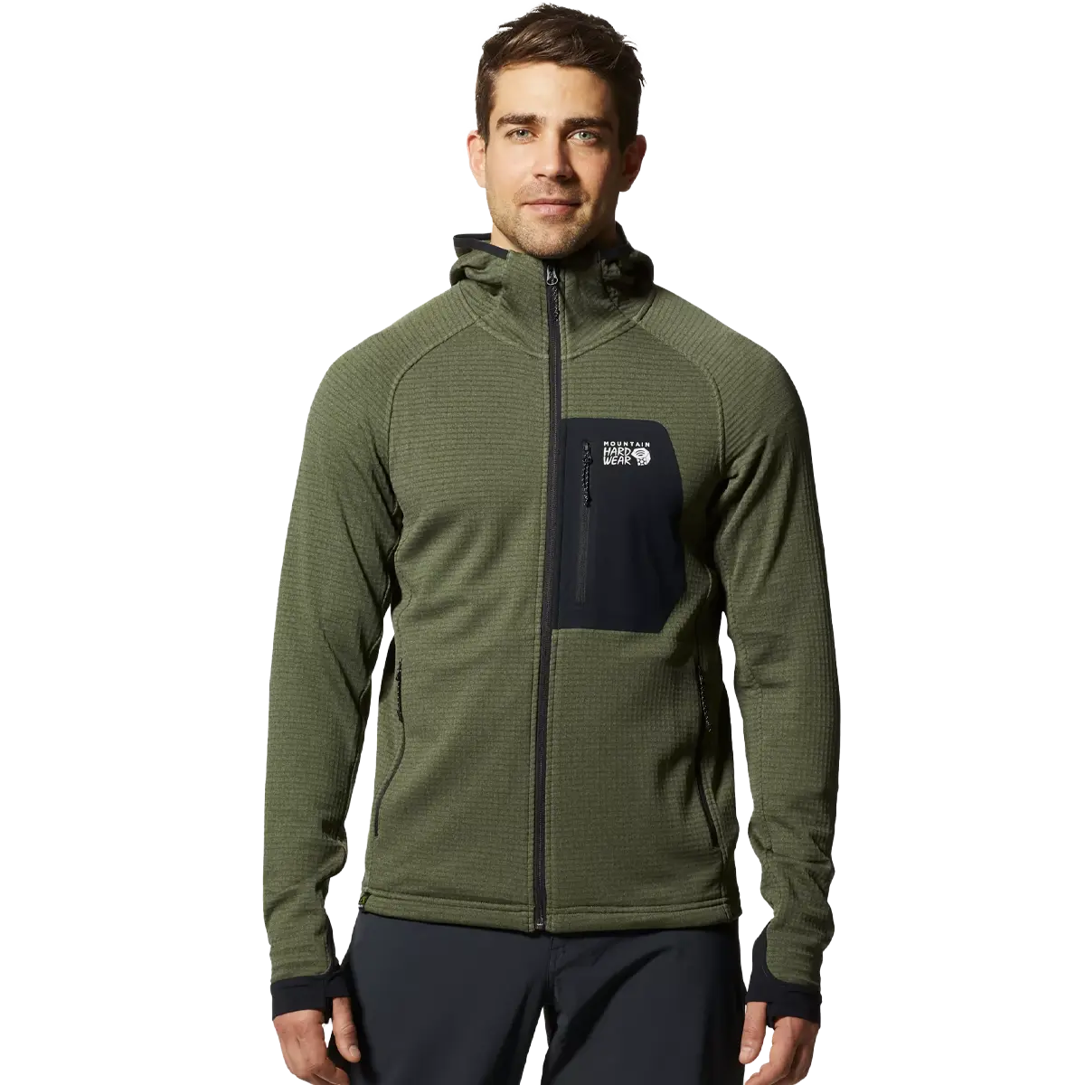 Men's Polartec Power Grid Full Zip Hoody