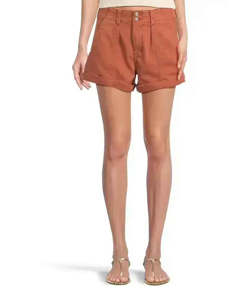 Women's Paige Brooklyn Shorts With Cuff in Vintage Clay Sunset