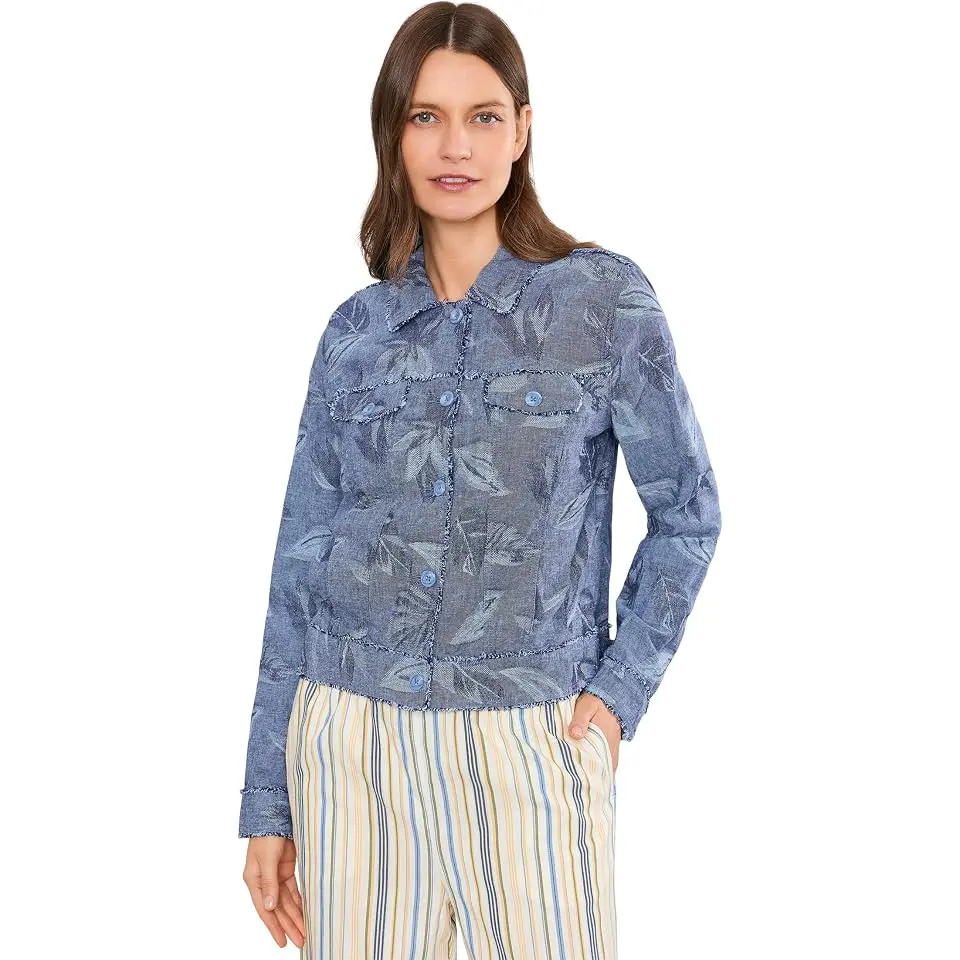 Two Palms Raw Edge Jacquard Jacket