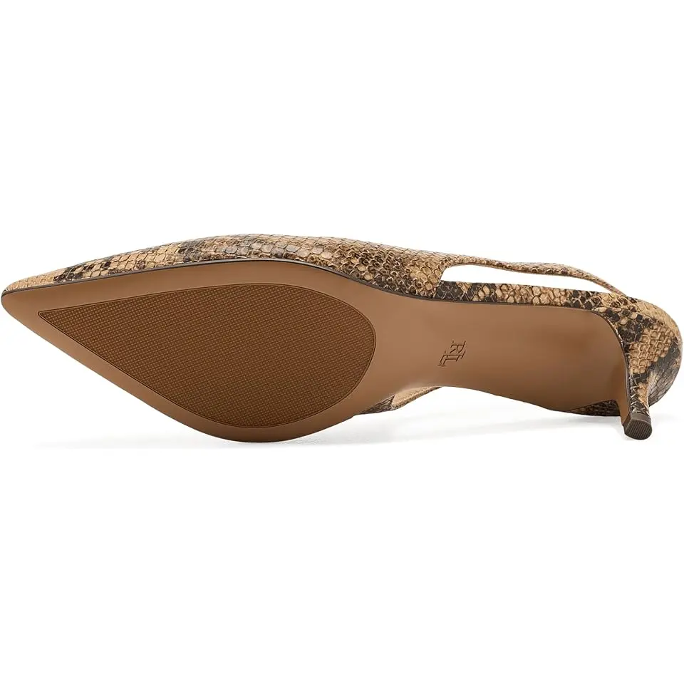 Lolah II Python-Embossed Slingback Pumps