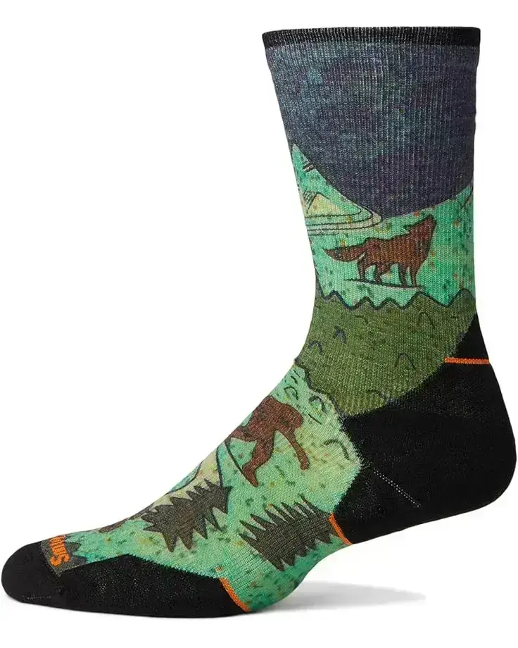 Men's Smartwool Trail Run Targeted Cushion Neature Print Crew Socks