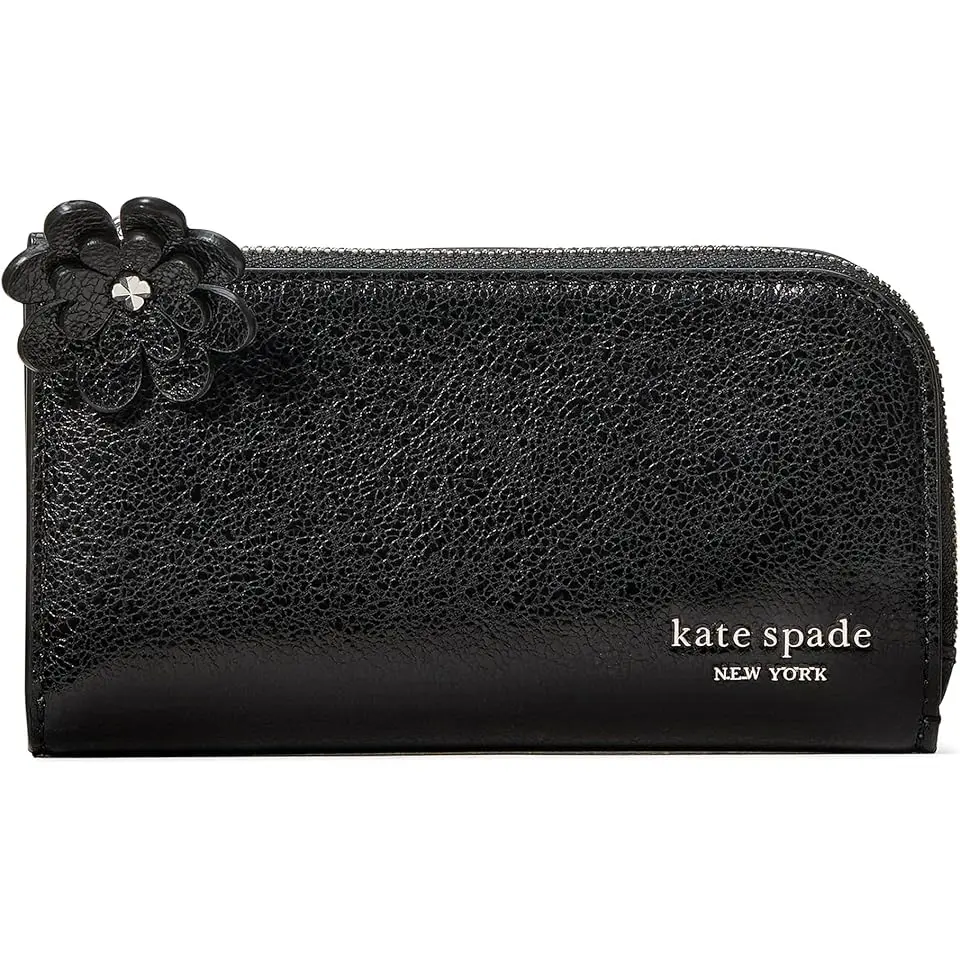 Devin Glazed Leather Small Slim Bifold Wallet With Novel Zip Pull