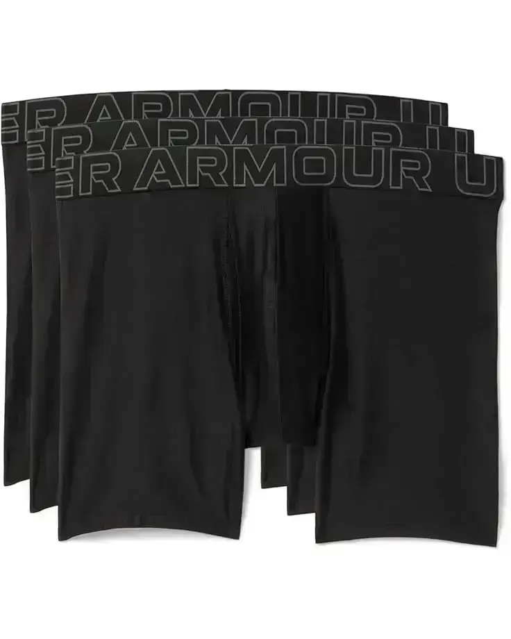 Men's Under Armour 3-Pack Performance Tech Solid 6" Boxer Briefs