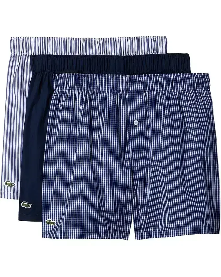 Men's Lacoste Cotton Stretch Print Animation Boxers 3-pack