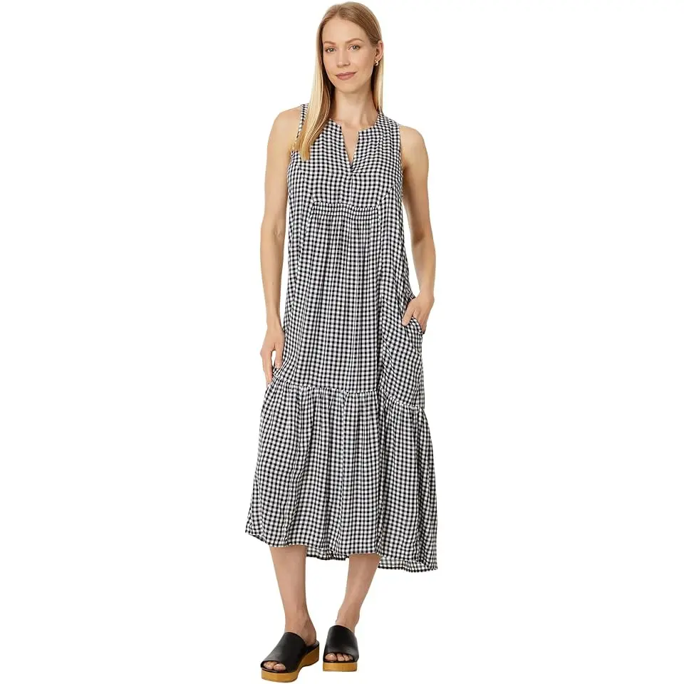 Drapey Gingham Dress