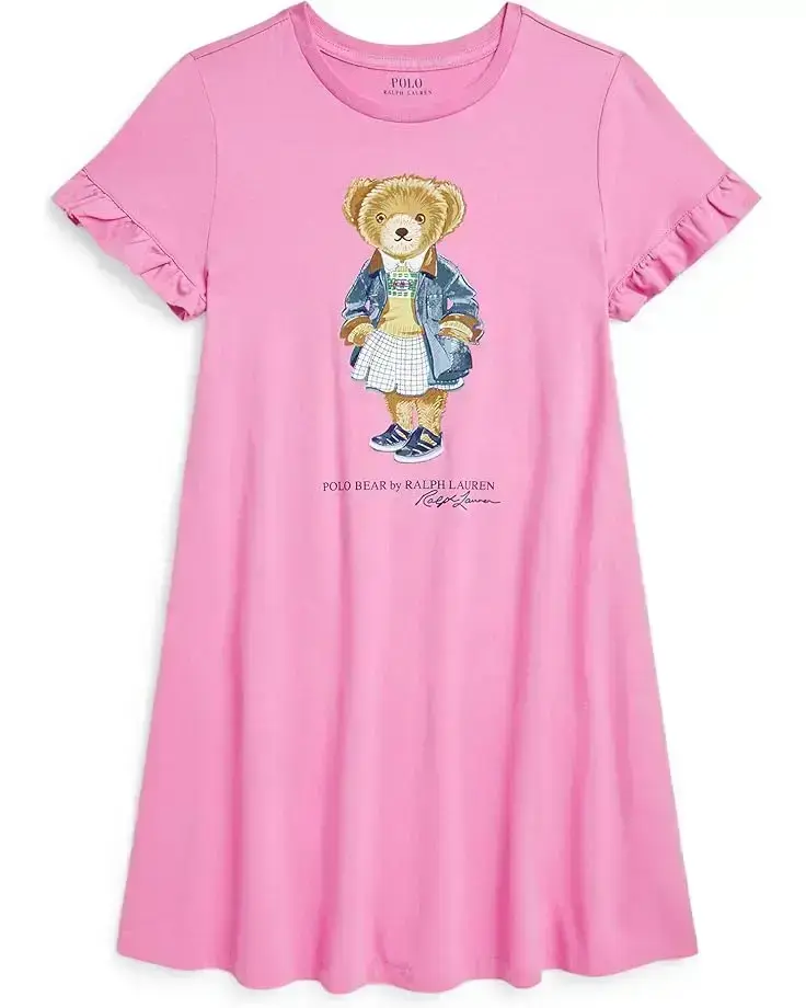 Polo Ralph Lauren Kids Polo Bear Cotton Jersey Dress (Big Kid)