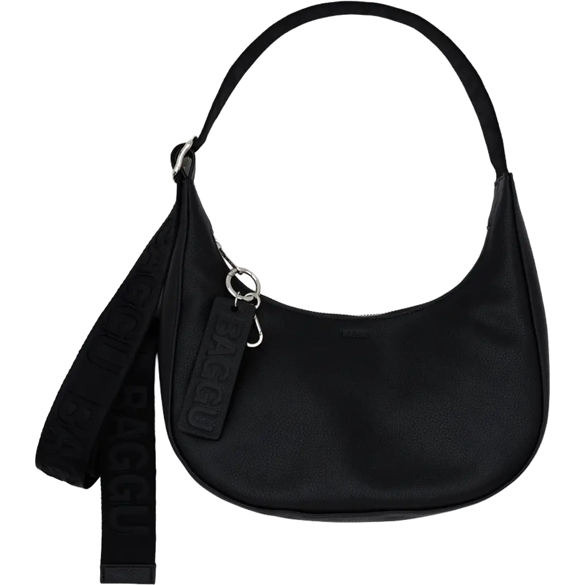 Small Recycled Leather Crescent Bag