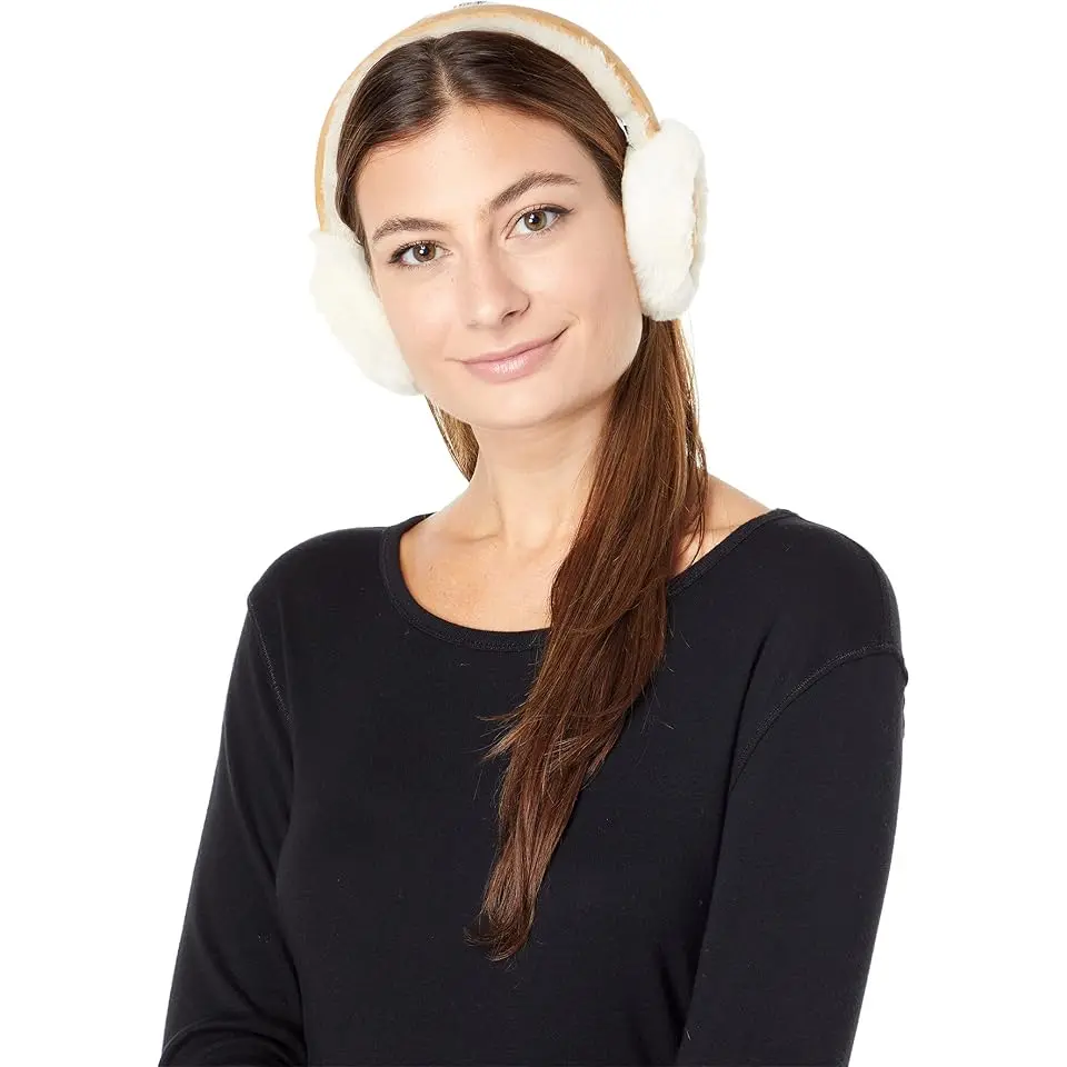Water Resistant Sheepskin Earmuffs With Embroidered Logo