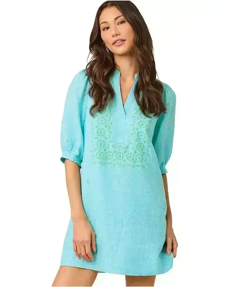 Women's Lilly Pulitzer Mialeigh Elbow Sleeve Linen