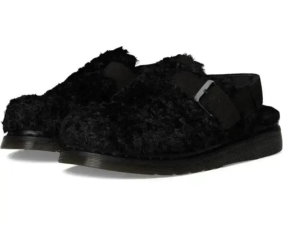 Unisex Dr. Martens Jorge II Faux Fur Lined Deluxe Borg Slingback Mules