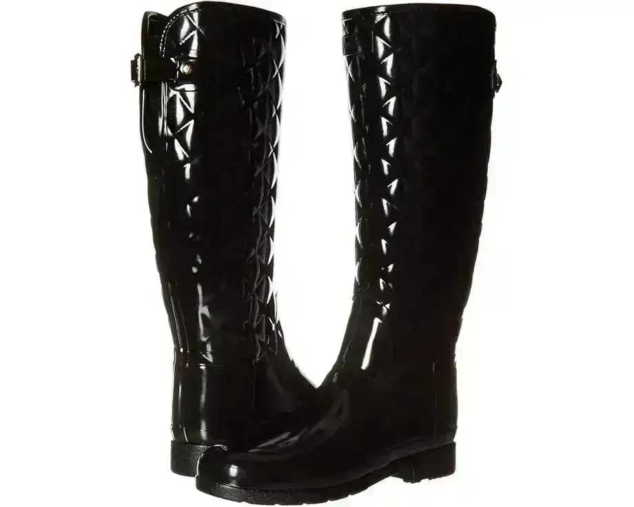 Women's Hunter Refined Gloss Quilt Tall Rain Boots