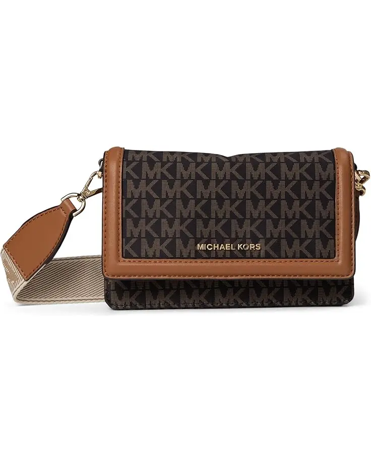 Women's MICHAEL Michael Kors Jet Set Small Phone Crossbody With Logo Web Strap