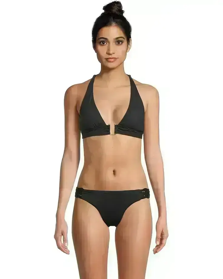 Women's BECCA Modern Edge Rib Mira Buckle Halter Top