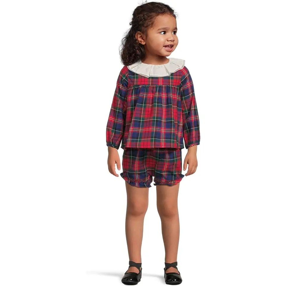 Plaid Ruffle Collar Set (Infant)