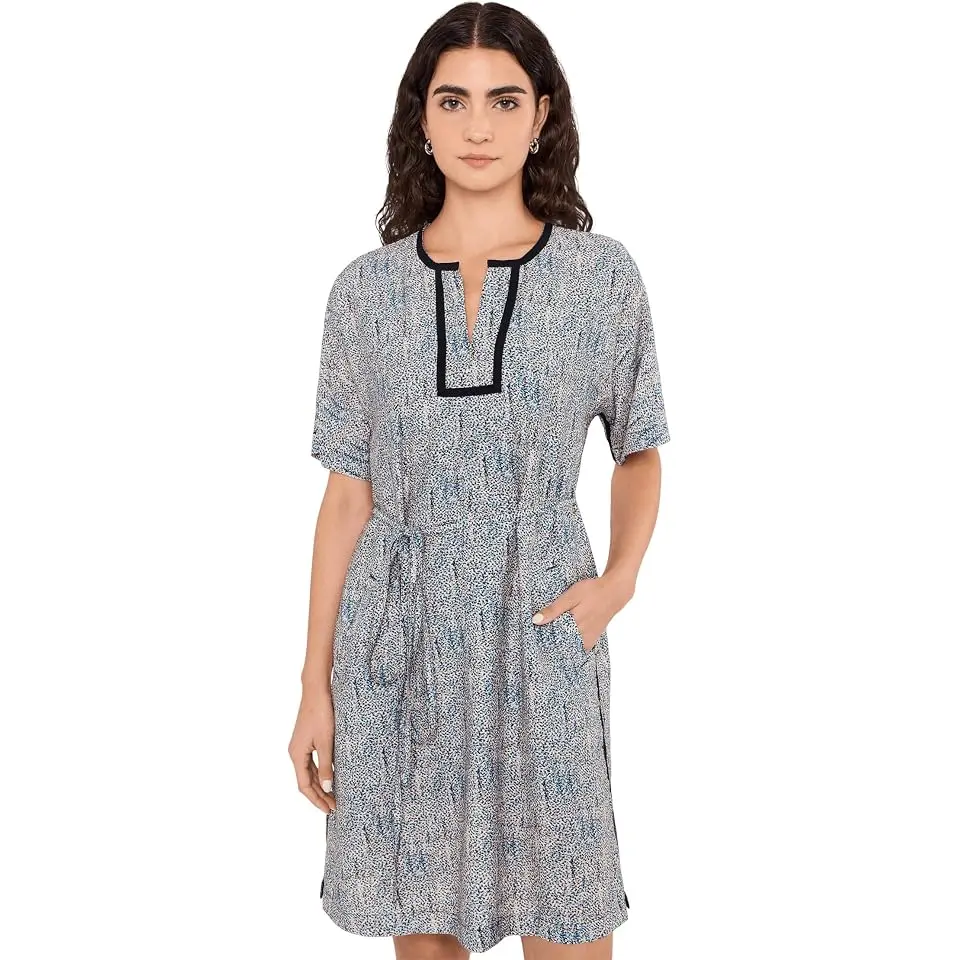 Sun Speckle Devon Trimmed Dress
