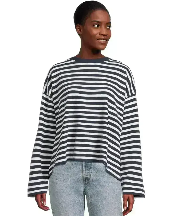 Women's Madewell Long Sleeve Easy Tee (texture)