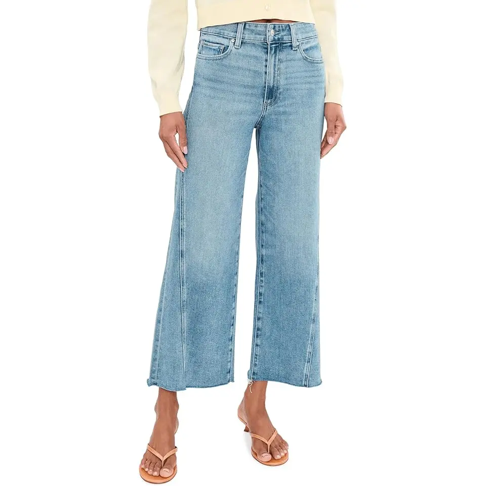 Anessa with Twisted Outseam Panel Raw Hem in Explorer
