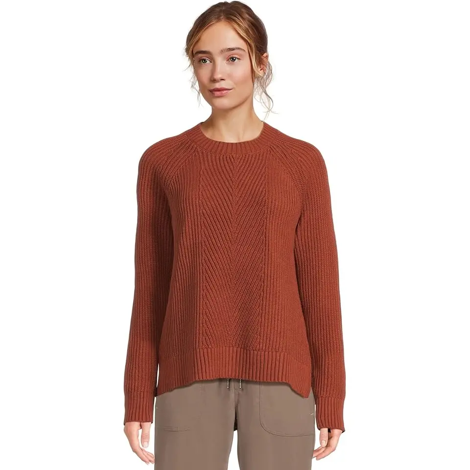 Mariner Shaker Mixed-Stitch Sweater Crewneck