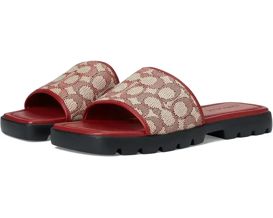 Women's COACH Florence Sandals In Signature Textile Jacquard