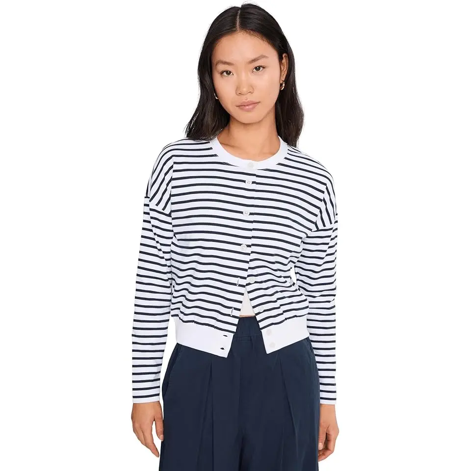 Rib Trim Cardigan