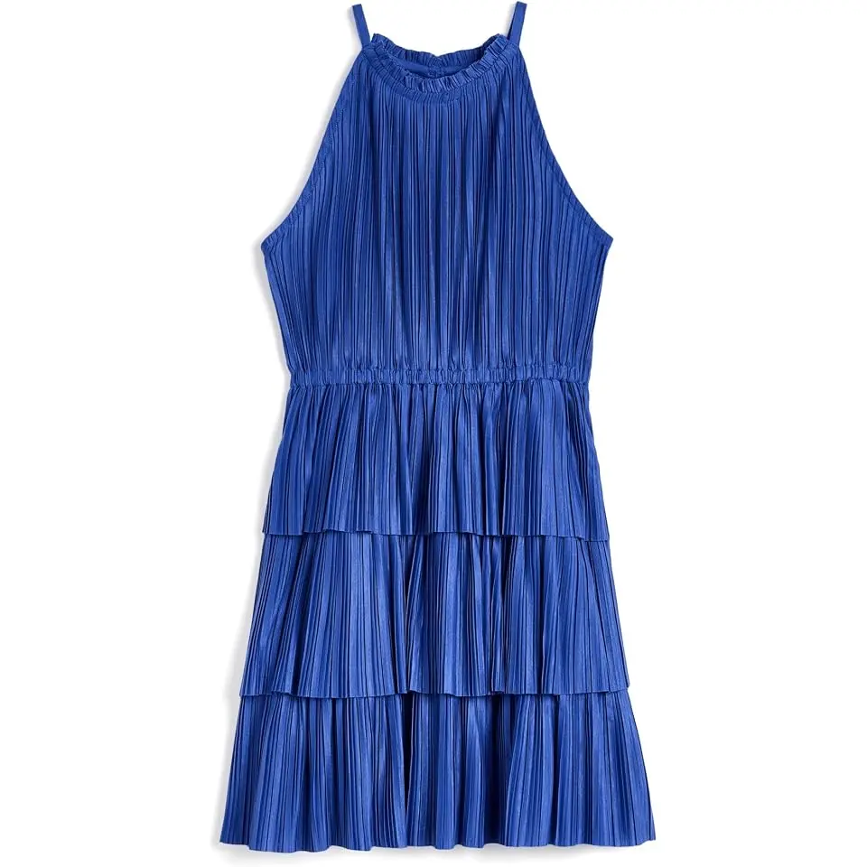 Plisse Tiered Dress (Toddler/Little Kid/Big Kid)