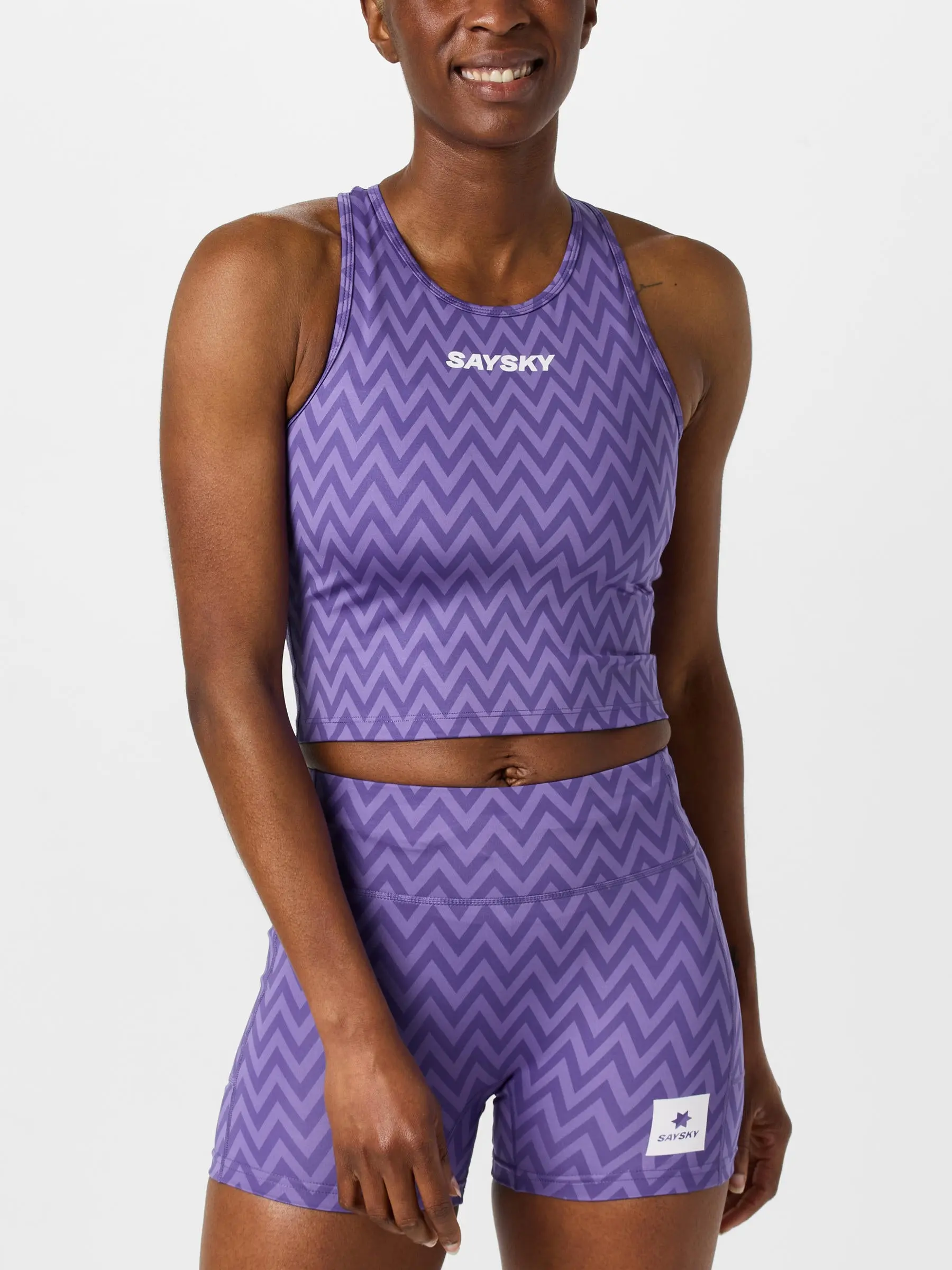 Saysky Women's Zig Zag Combat Crop Top