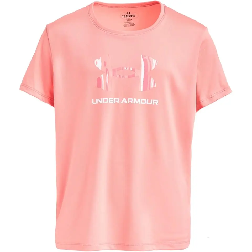 Tech Print Fill Graphic Short Sleeve Crew (Big Kid)