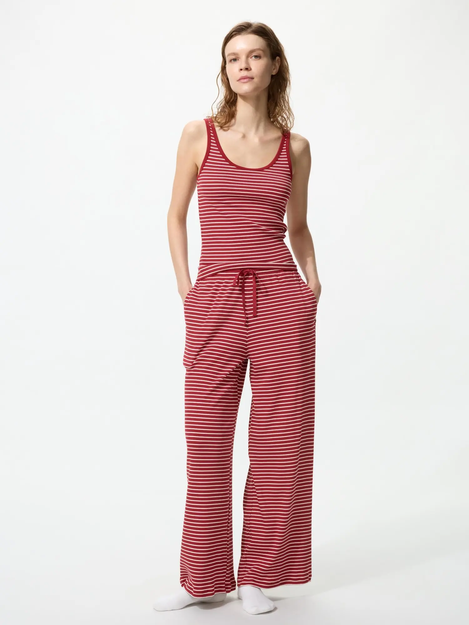 Брюки Wide Easy в рубчик | Stripe | Tall