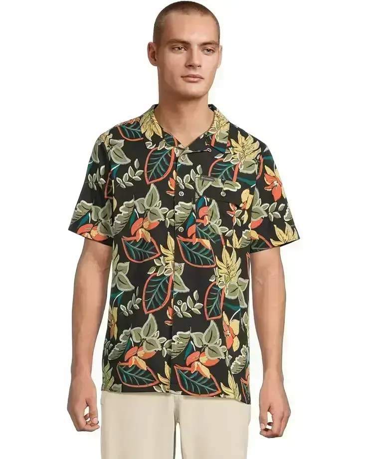 Men's Columbia Tech Trail Utility Printed Woven Short Sleeve