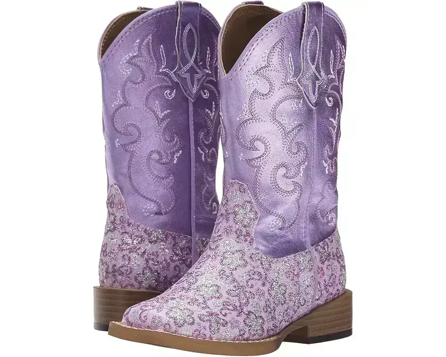 Roper Kids Lavender Square Toe Boots (Toddler/Little Kid)